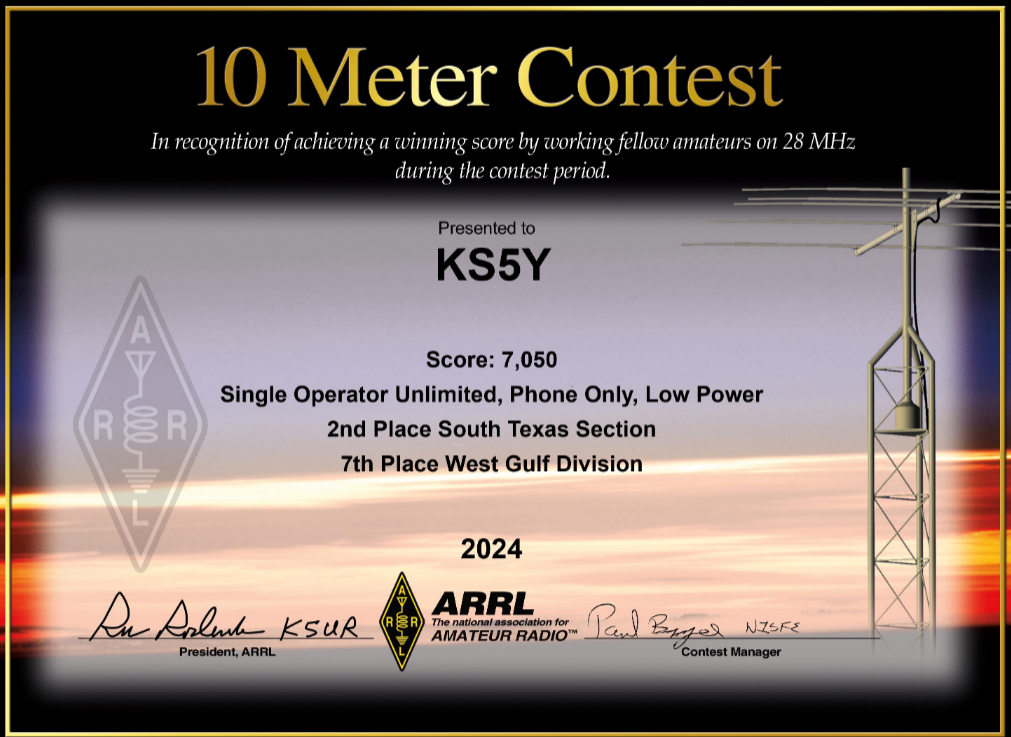 ARRL 10 Meter Contest 2024