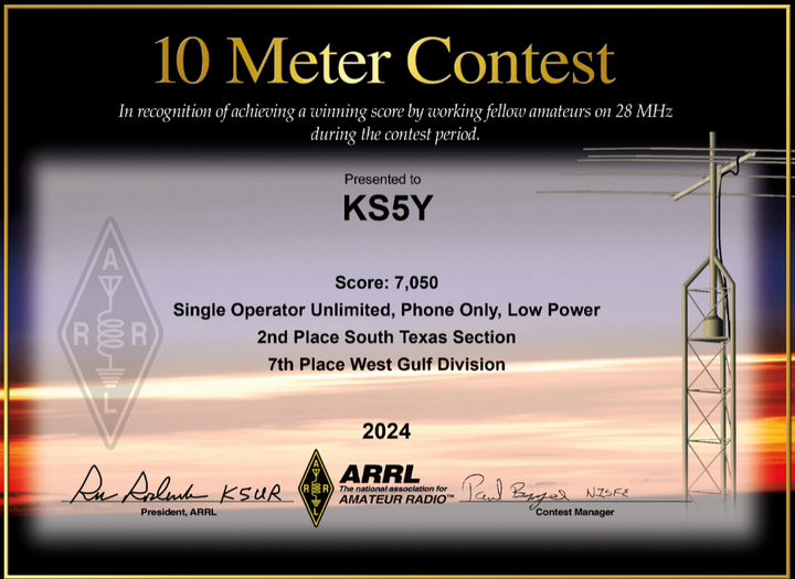 ARRL 10 Meter Contest 2024